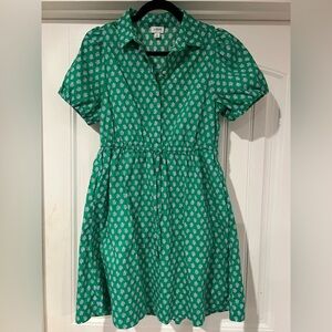 J.Crew Collared Short Sleeve Tie Waist Mini Dress size 6